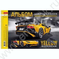 Альбом д/рисования-спираль 24л "YELLOWsupercar" /перфорация/ 5видов | Фото 2