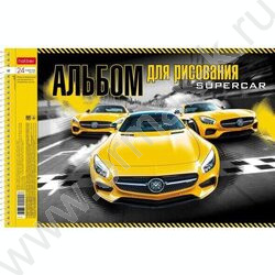 Альбом д/рисования-спираль 24л "YELLOWsupercar" /перфорация/ 5видов | Фото 5