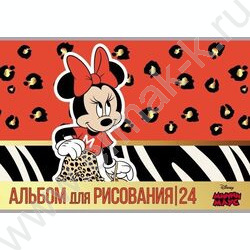 Альбом д/рисования 24л "Минни Маус" /металлизиров. картон, выб лак/ | Фото 2