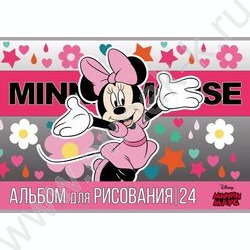 Альбом д/рисования 24л "Минни Маус" /металлизиров. картон, выб лак/ | Фото 5