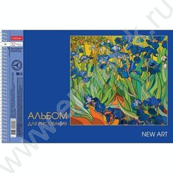 Альбом д/рисования-спираль 32л "New art" /перфорация/тиснение/ 5видов | Фото 2