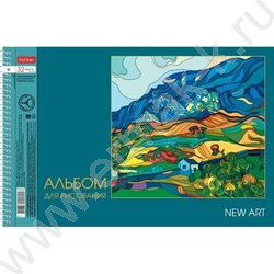 Альбом д/рисования-спираль 32л "New art" /перфорация/тиснение/ 5видов | Фото 4