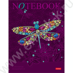 Бизнес-блокнот  80л А5 5-цв.блок/тв.обл /3D лак /мат. лам. "Драгоценная стрекоза" | Фото 1