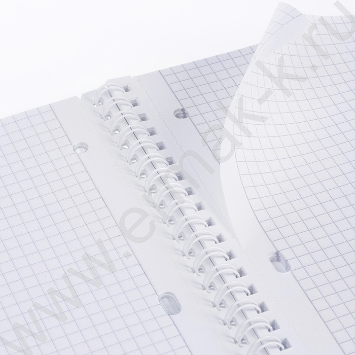 Тетрадь  80л А4 клетка/спираль/пластик.обл./многоуров.перфорация/ "VELVET  Зеленая" | Фото 3