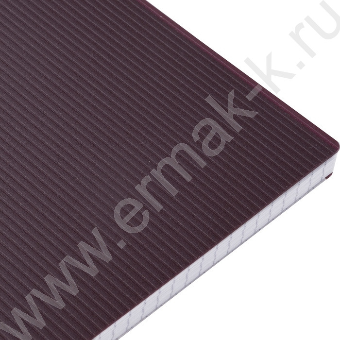 Тетрадь  80л А4 клетка/спираль/пластик.обл./многоуров.перфорация/ "VELVET  Бордо" | Фото 2