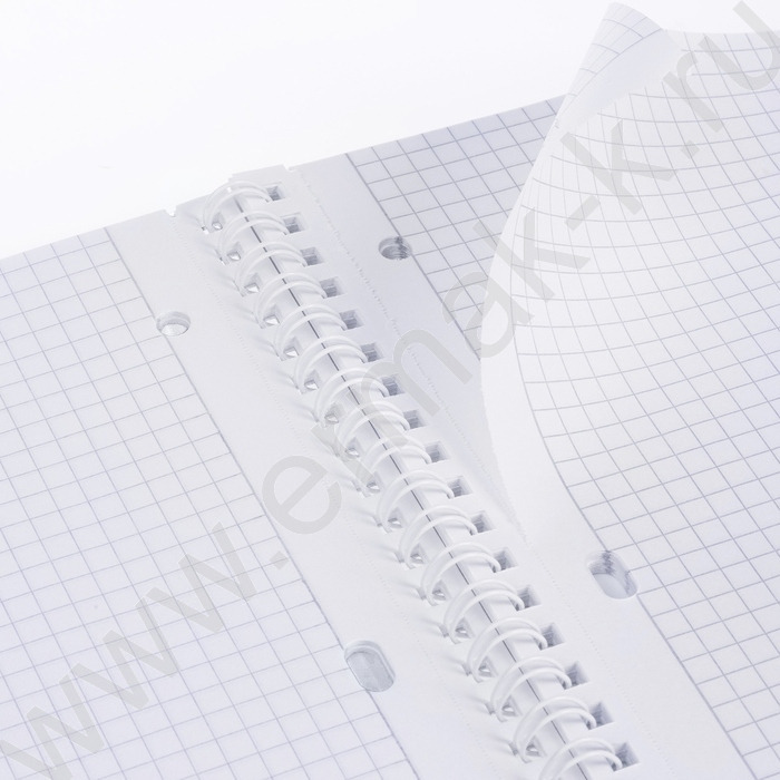 Тетрадь  80л А4 клетка/спираль/пластик.обл./многоуров.перфорация/ "VELVET  Бордо" | Фото 3