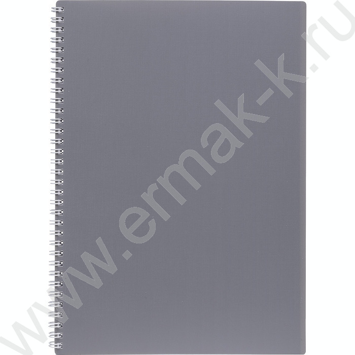Тетрадь  80л А4 клетка/спираль/пластик.обл./многоуров.перфорация/ "CANVAS  Серая" | Фото 1