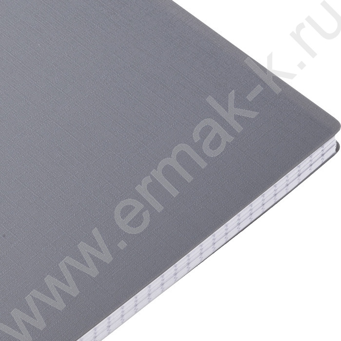 Тетрадь  80л А4 клетка/спираль/пластик.обл./многоуров.перфорация/ "CANVAS  Серая" | Фото 2