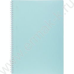 Тетрадь  80л А4 клетка/спираль/пластик.обл./многоуров.перфорация/ "CANVAS  Бирюза" | Фото 1