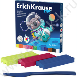 Пластилин  10цв 180г Классический Kids /+стек | Фото 1