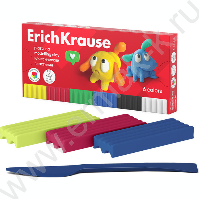 Пластилин   6цв 108г Классический /+стек | Фото 1