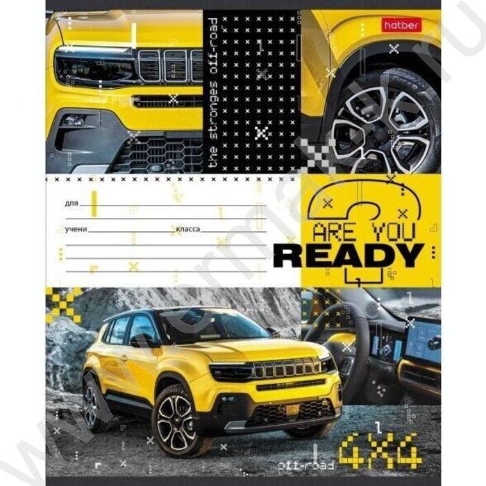 Тетрадь  12л клетка "Внедорожники" 5видов | Фото 3