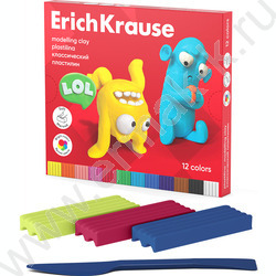 Пластилин  12цв 216г Классический /+стек | Фото 1