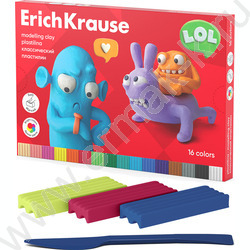 Пластилин  16цв 288г Классический /+стек | Фото 1