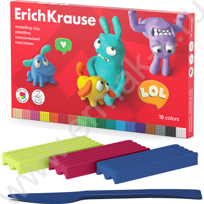 Пластилин  18цв 324г Классический /+стек | Фото 1