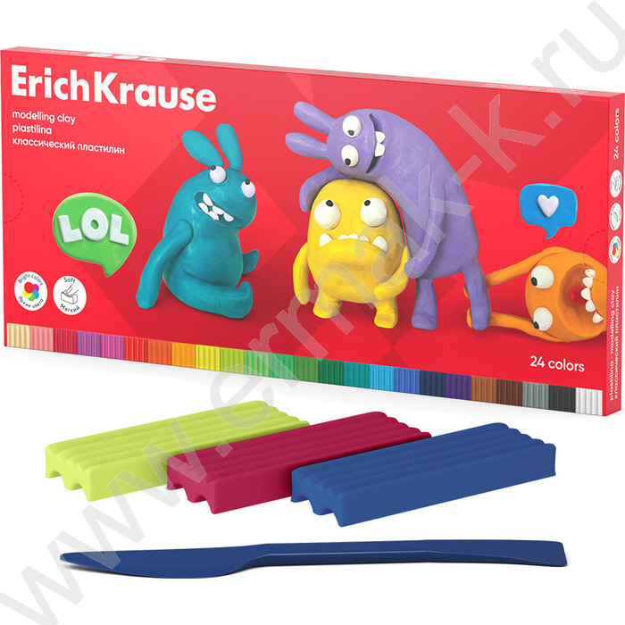 Пластилин  24цв 432г Классический /+стек | Фото 1