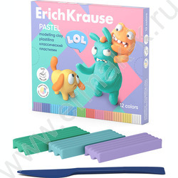 Пластилин  12цв 216г Классический Pastel /+стек | Фото 1