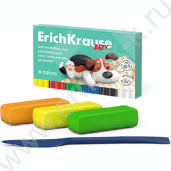 Пластилин восковой  6цв  78г Мягкий Baby /+стек | Фото 1