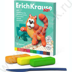 Пластилин восковой 12цв 156г Мягкий /+стек | Фото 1
