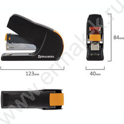 Степлер №24/6-26/6  25л пластик, черно-оранжевый "Easy Press" /энергосберегающий | Фото 3
