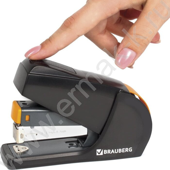 Степлер №24/6-26/6  25л пластик, черно-оранжевый "Easy Press" /энергосберегающий | Фото 5