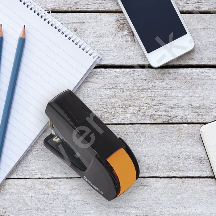 Степлер №24/6-26/6  25л пластик, черно-оранжевый "Easy Press" /энергосберегающий | Фото 6