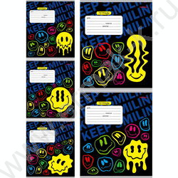 Тетрадь  12л линейка "Crazy smile" 5видов | Фото 1