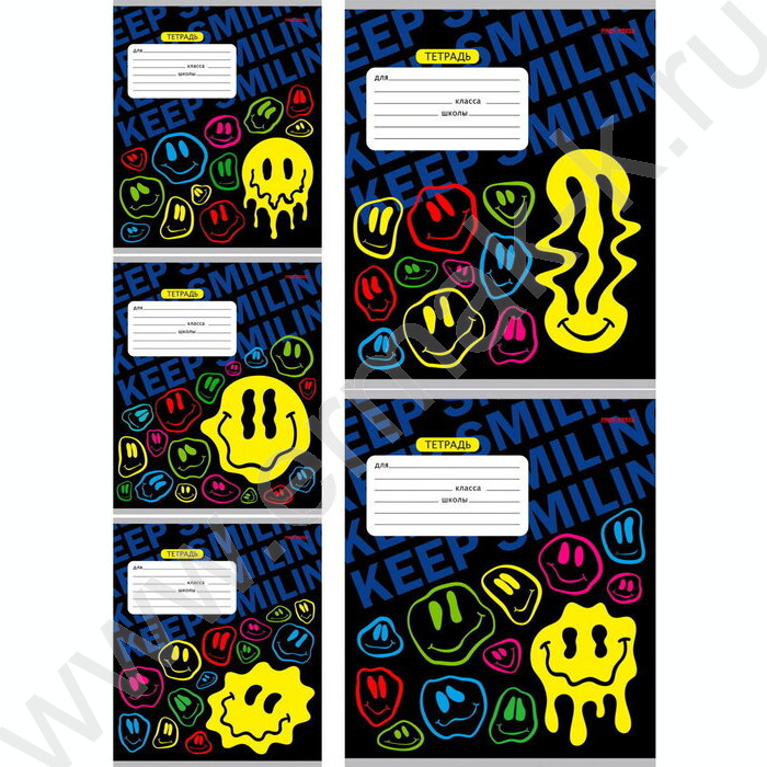 Тетрадь  12л линейка "Crazy smile" 5видов | Фото 1