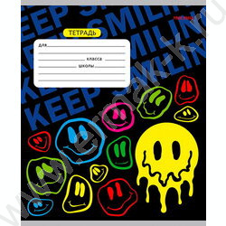 Тетрадь  12л линейка "Crazy smile" 5видов | Фото 3