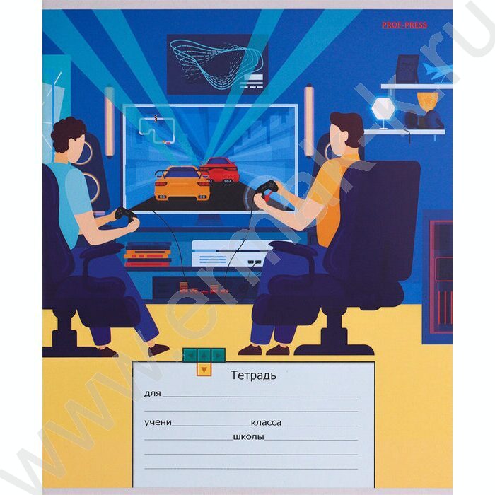 Тетрадь  12л линейка косая "Геймеры" 5видов | Фото 3