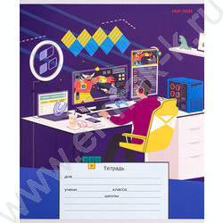 Тетрадь  12л линейка косая "Геймеры" 5видов | Фото 6
