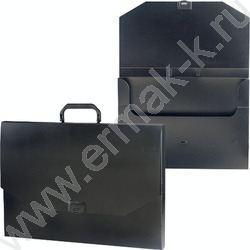 Папка-портфель с замком "Daily" 1отд. черный А3 | Фото 1