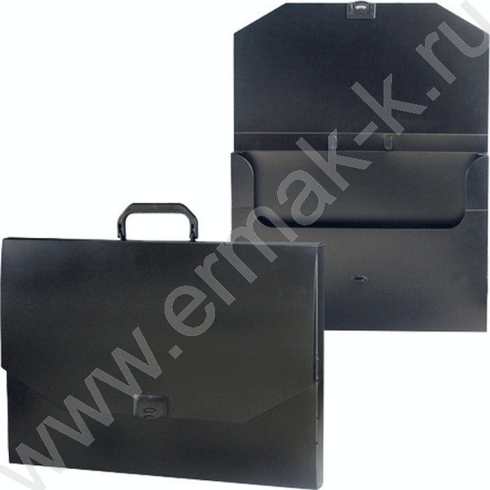 Папка-портфель с замком "Daily" 1отд. черный А3 | Фото 1