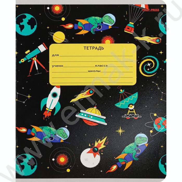 Тетрадь  12л линейка косая дополнительная "Переполох в космосе" 5видов | Фото 4