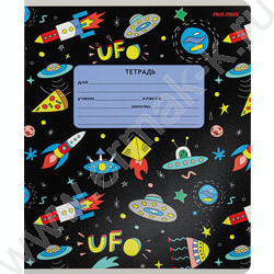 Тетрадь  12л линейка косая дополнительная "Переполох в космосе" 5видов | Фото 5