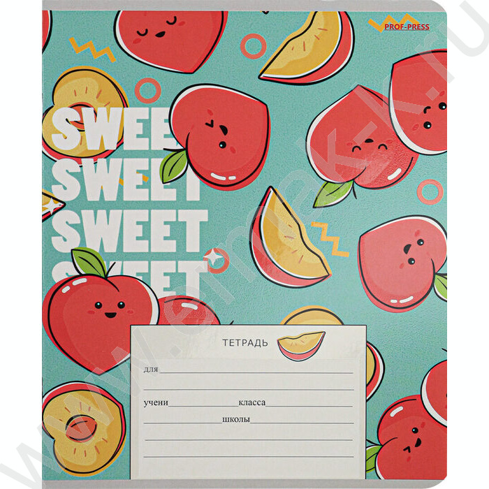Тетрадь  12л линейка косая дополнительная "Фруктово-ягодное настроение" 5видов | Фото 2