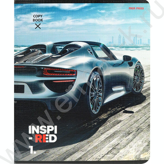 Тетрадь  48л клетка "Скорость и мощь автомобиля" /лён/ ассорти | Фото 4