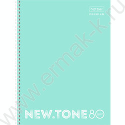 Тетрадь  80л А4 линейка/спираль/многоуров.перфорация "NEWtone PASTEL Мята" | Фото 1