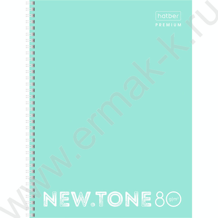 Тетрадь  80л А4 линейка/спираль/многоуров.перфорация "NEWtone PASTEL Мята" | Фото 1