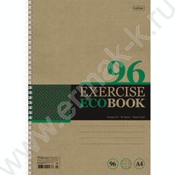 Тетрадь  96л А4 клетка/спираль/многоуров.перфорация Экобук" /крафт 4вида | Фото 2