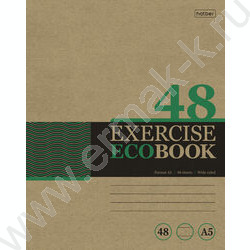 Тетрадь  48л линейка "Экобук" /крафт/ ассорти | Фото 1