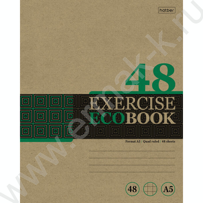 Тетрадь  48л клетка "Экобук" /крафт/ 5видов | Фото 4