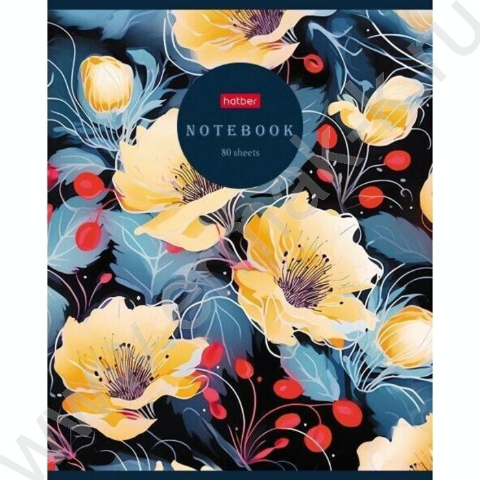 Тетрадь  80л клетка "Floral dreams" ассорти | Фото 3