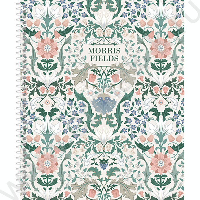 Тетрадь 120л клетка/спираль/тв.обл. "Morris" | Фото 1