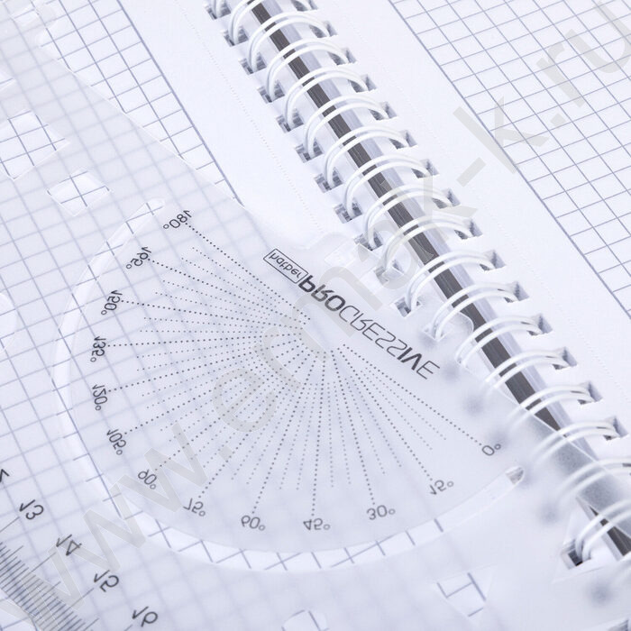 Тетрадь  96л А4 клетка/спираль/пл.обл./4цв.разделителя с линейкой с карманом PROGRESSIVE CANVAS  | Фото 4