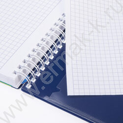 Тетрадь  96л А4 клетка/спираль/пл.обл./4цв.разделителя с линейкой с карманом PROGRESSIVE CANVAS  | Фото 5