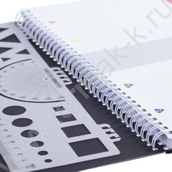 Тетрадь  96л А4 клетка/спираль с фигурной высечкой/перфорация на отрыв/пл.обл./4цв.разделителя с | Фото 4