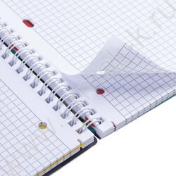 Тетрадь  96л А4 клетка/спираль с фигурной высечкой/перфорация на отрыв/пл.обл./4цв.разделителя с | Фото 6