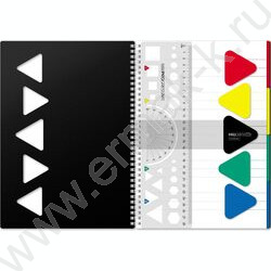 Тетрадь  96л А4 клетка/спираль с фигурной высечкой/перфорация на отрыв/пл.обл./4цв.разделителя с | Фото 2