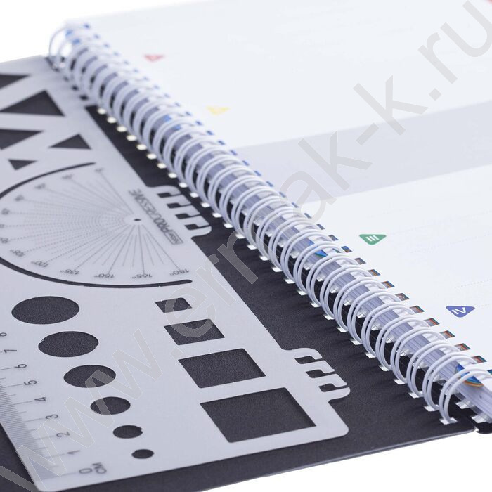 Тетрадь  96л А4 клетка/спираль с фигурной высечкой/перфорация на отрыв/пл.обл./4цв.разделителя с | Фото 3